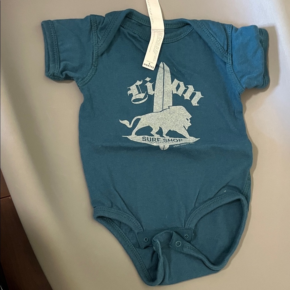 Blue Lion Surf Shop Baby Onesie
